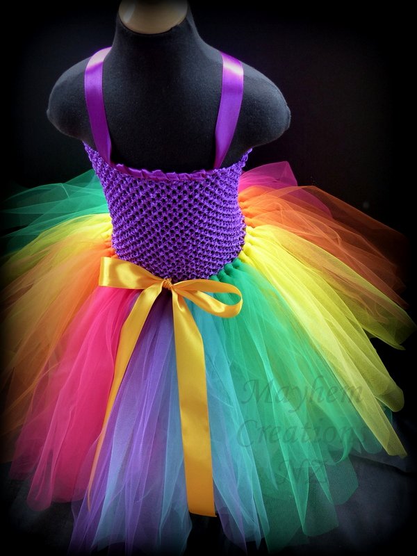 Mayhem Long Rainbow Tutu Dress